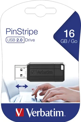 Zdjęcie produktu dla Pamięć USB PinStripe USB 2.0 16 GB czarna