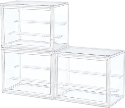 Obrázek produktu pro Skladovací boxy, stohovatelný design, ekologický materiál, 3 ks
