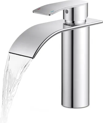 Immagine prodotto di Rubinetto bagno a cascata monocomando installazione monoforo 110 mm cromo