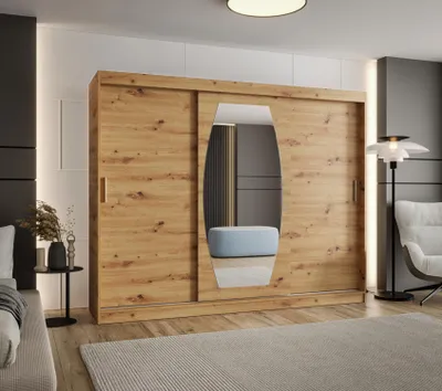 Obrázek produktu pro Šatní skříň 250 cm SEYMA - dub artisan