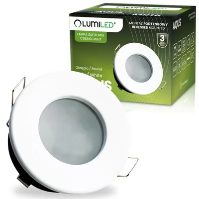 Obrázek produktu pro AQUS Lumiled, vestavné svítidlo, halogen/LED, patice MR16, kulaté, bílé, Obrázek vytvořený pomocí AI