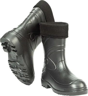 Produktbild von Herren Gummistiefel Regenstiefel Garten gefüttert EVA Superleicht KOLMAX Schwarz 44