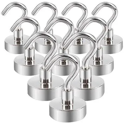 Produktbild von Famanu Magneethaken Extra Stark - 20 Stück Neodymium Haken bis 15 kg