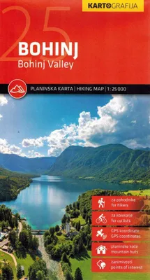 Obrázok produktu pre Bohinj, turistická mapa 1:25 000. Vydanie 2025. Kartografia