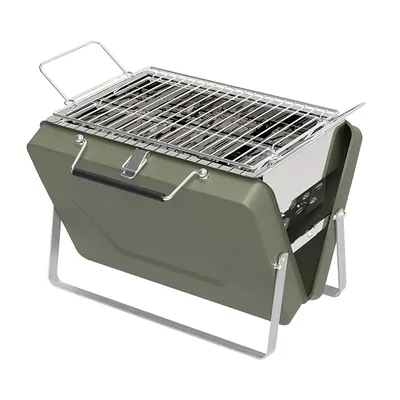 Produktbild von tragbarer grill,zusammenklappbar,mini picknick holzkohlegrill für outdoor und camping