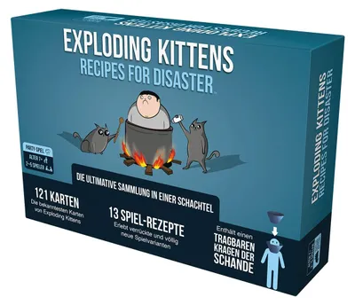 Produktbild von Asmodee Exploding Kittens: Recipes for Disaster, Kartenspiel, Party, 7 Jahr(e), 15 min, Familienspiel