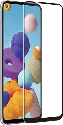 Produktbild von Muvit Samsung Galaxy A21s Gehärtete Glas-displayschutzfolie Durchsichtig,Schwarz Durchsichtig,Schwarz One Size