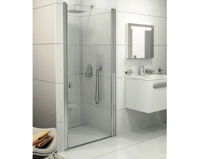 Produktbild von Ravak Chrome - Duschtür 875–905 mm, Aluminium glänzend/Klarglas 0QV70C00Z1