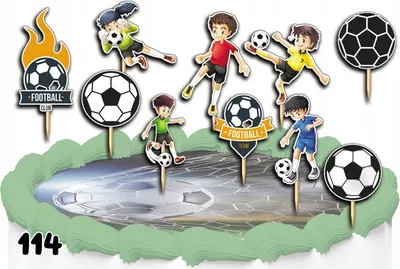 Produktbild von Cake Toppers Decoration Set - Fussball 10Tlg.