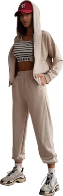 Immagine prodotto di Tuta da jogging da uomo con pantaloncini e cappuccio, marrone/XXL
