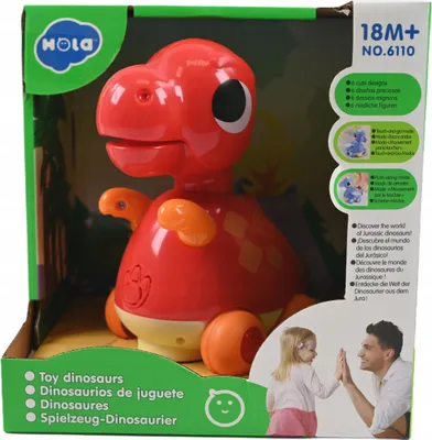 Produktbild von Interaktiver Dinosaurier Spielzeug - Hindernis-Sensor & Musik - Krabbelhilfe für Babys