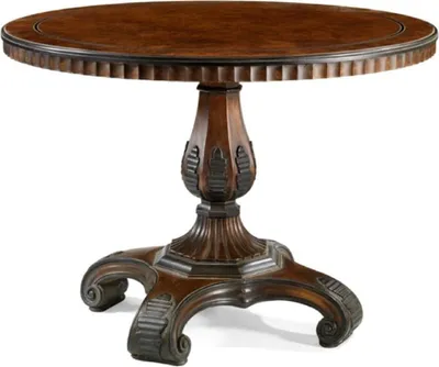 Produktbild von Casa Padrino Luxus Barock Esstisch Dunkelbraun / Schwarz - Runder Massivholz Esszimmertisch im Barockstil - Barock Esszimmer & Hotel Möbel - Luxus Qualität -  Italy