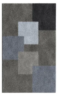 Produktbild von Badematte - 70 x 120 cm - Taupe - Anthrazit - Grau - Polyacryl - Karos