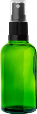 Immagine prodotto di Flacone in vetro verde da 30 ml con nebulizzatore nero