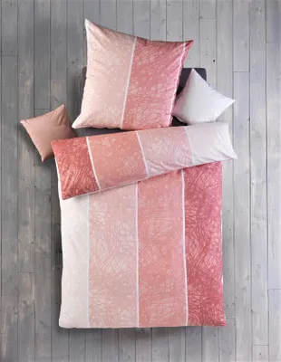 Produktbild von 2tlg Bettwäsche-Set 100% Baumwolle Renforce Bettgarnitur Bettbezug NEU Bett 135x200 Kissenbezug 80x80 Rosa Rosé