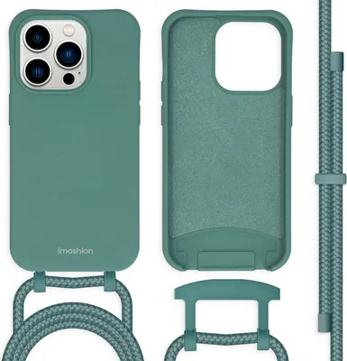 Immagine prodotto di imoshion Cover posteriore colorata con cinturino staccabile iPhone 14 Pro - Verde scuro
