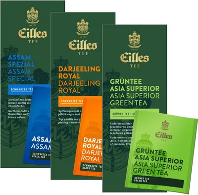 Produktbild von CLASSIC BEST Set mit drei beliebte Sorten der EILLES Teebeutel Deluxe