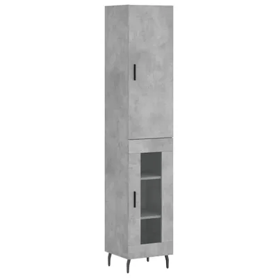 Produktbild von Highboard Betongrau 34,5x34x180 cm Holzwerkstoff