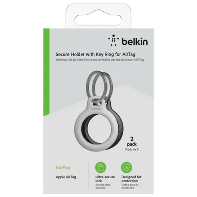 Produktbild von Belkin 2er-Pack Secure Holder für Apple AirTag, schwarz & weiß