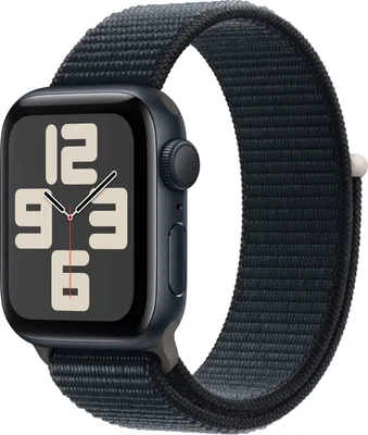 A close-up studio shot of an Apple Watch.