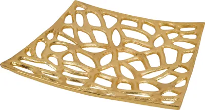 Produktbild von Aluminium Fruchtschale 'Alma' in Gold quadratisch Tischdekoration Hochzeitdekoration Artra Dekoschüssel Deko Dekoschale Dekoration Geschenk