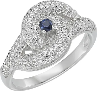 Produktbild von Ring Smart Jewel mit Zirkonia und blauem Kristallstein, Silber 925 Blau 56