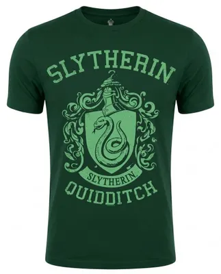 Produktbild von Harry Potter - "Slytherin Quidditch" T-Shirt für Herren/Damen Uni, Baumwolle TV35440 (S) (Dunkelgrün)