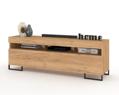 Produktbild von Modern TV-Lowboard Fernsehschrank PLAY STEHEND Craft Eiche/Craft Eiche 120cm