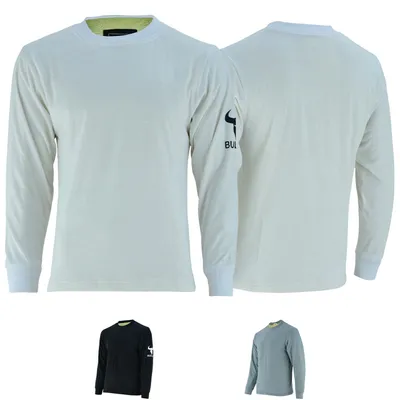 Produktbild von BULLDT Herren Motorrad Pullover Sweatshirt Hemd T-shirt Aramid, Größe:50/M, Farbe:Weiß