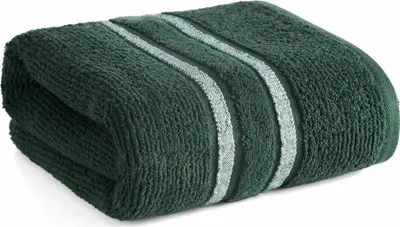 Image de EUROFIRANY - Serviette - Serviette de bain - 30 x 50 cm - vert - Décoratif - Coton
