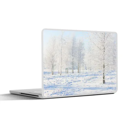 Produktbild von MuchoWow® Laptop Aufkleber Sticker Cover Schnee - Bäume - Winter 31x22.5 cm - Laptop-Deko