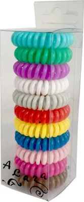 Produktbild von A&A Haargummi bunt 3,8cm Telefonkabel    11er