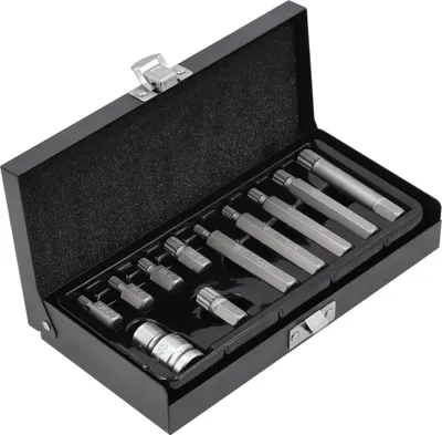 Zdjęcie produktu dla Yato YT-0415, 10 szt., 12-rowkowy kołnierz, 9.5 mm, M10, M12, M5, M6, M8, Stal, 25,4 / 2 mm (1 / 2")
