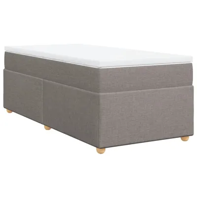 Produktbild von Boxspringbett mit Matratze Taupe 90x200 cm Stoff