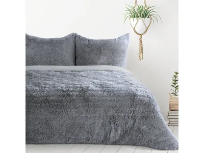 Obrázek produktu pro Eurofirany Ložní prádlo 220x200 Tiffany stříbrná texturovaná kožešina D91