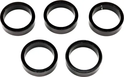 Produktbild von 5 Stück Alu Spacer 10mm A-Head Fahrrad Vorbau Distanz Ring 1 1/8 Zoll 28,6 mm black