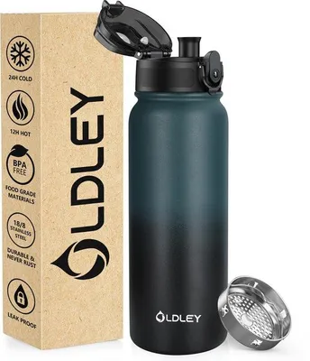 Produktbild von Edelstahl-Wasserflasche 600ml, isoliert, kalt-warm, lekvrij, BPA-frei, Sport