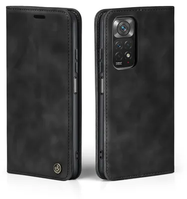Produktbild von Handy Hülle für Xiaomi Redmi Note 11 Pro Klapphülle Bookcase Flip Cover Handy Tasche Etui Farbe: Schwarz