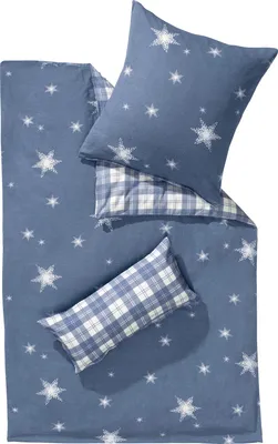 Produktbild von Dormisette Wendebettwäsche schieferblau 1x 135x200 cm + 1x 40x80 cm