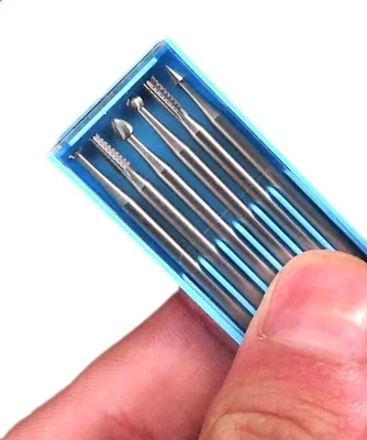 Produktbild von Set mit 6 HSS Minifräser 1,2x40mm 2,35 Schaft