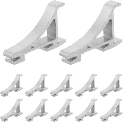 Produktbild von 30 Metallhaken aus Aluminium für Kühlschränke und Vitrinen, Kühlschrankregalclips mit sicherem Halt gegen Verrutschen und Herunterfallen