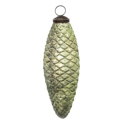 Zdjęcie produktu dla Clayre & Eef bombka świąteczna 16 cm zielone szkło
