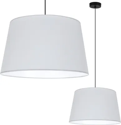 Obrázok produktu pre Gaja Kužeľová Závesná Lampa Čierna 1 Ploché Svetlo Šedé Tienidlo 44Cm