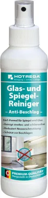 Produktbild von HOTREGA Glas-Reiniger 250ml - Spiegel-Reiniger, Glas-Reinigung Anti-Beschlag streifenfrei