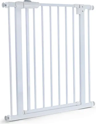 Produktbild von Absperrgitter Treppenschutzgitter Metall weiß verstellbar 72 - 86cm 77cm hoch