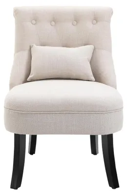 Produktbild von HOMCOM Relaxsessel, Sessel mit Rückenkissen, Loungesessel mit Leinenoptik