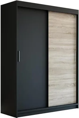 Produktbild von Schwebetürenschrank, 2-türig Schrank! Moderne Garderobe für Kleidung. Verschiedene Farben (Weiß, Schwarz, Somona) Kleiderschrank PAX  160 cm