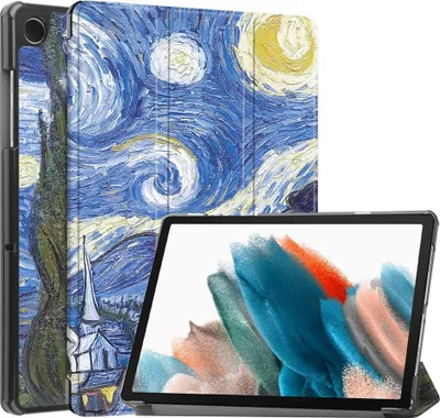 Produktbild von Samsung Galaxy Tab A9 Hülle - Tri-Fold Ständer Klapphülle mit Schlaf/Wach-Funktion - Sternennacht