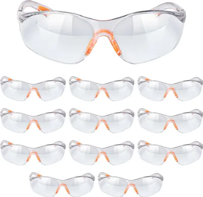Produktbild von Kurtzy 12-er Pack Schutzbrille Arbeitsschutzbrille - Arbeitsschutzbrille mit Gummieinsatz - Safety Glasses - Arbeitsbrille Labor - Schutzbrille