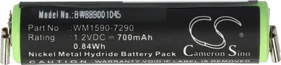 Produktbild von vhbw Akku kompatibel mit Wella Bella, ChroMini,, Super Rasierer (700 mAh, 1,2 V, NiMH)